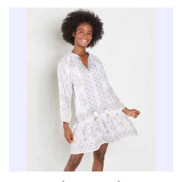 Bella Tu White and Gold Floral Tunic Dress