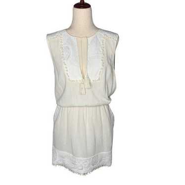 SAYLOR Cream Pom Pom Sleeveless Mini Dress| Size L