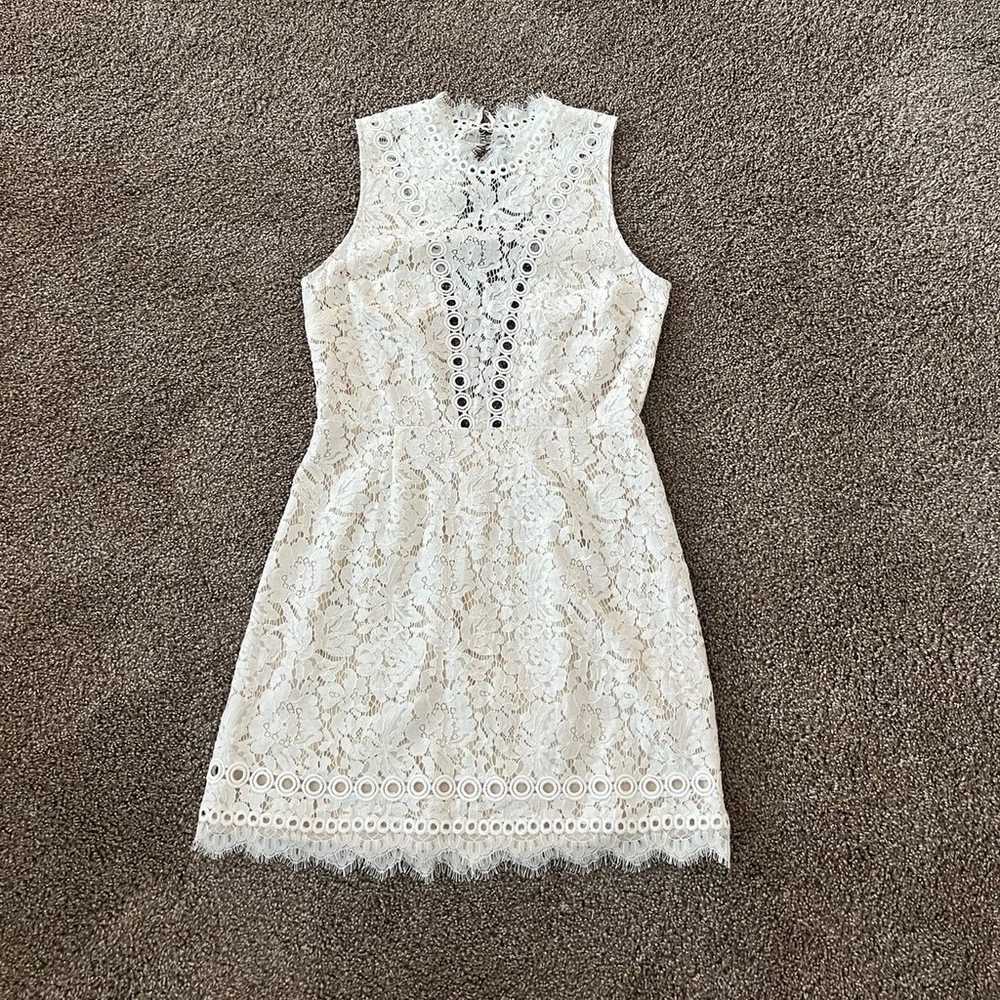 Saylor Free People Cherie White Lace Mini Dress - image 2