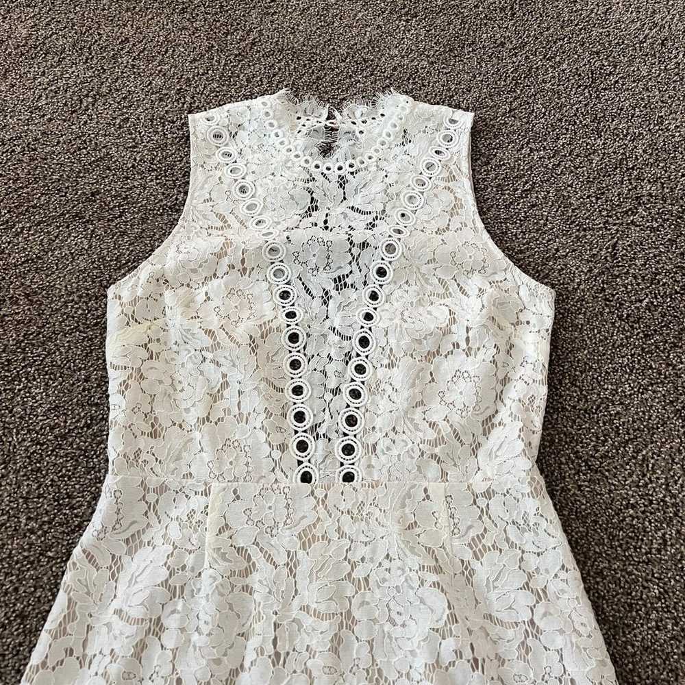 Saylor Free People Cherie White Lace Mini Dress - image 3