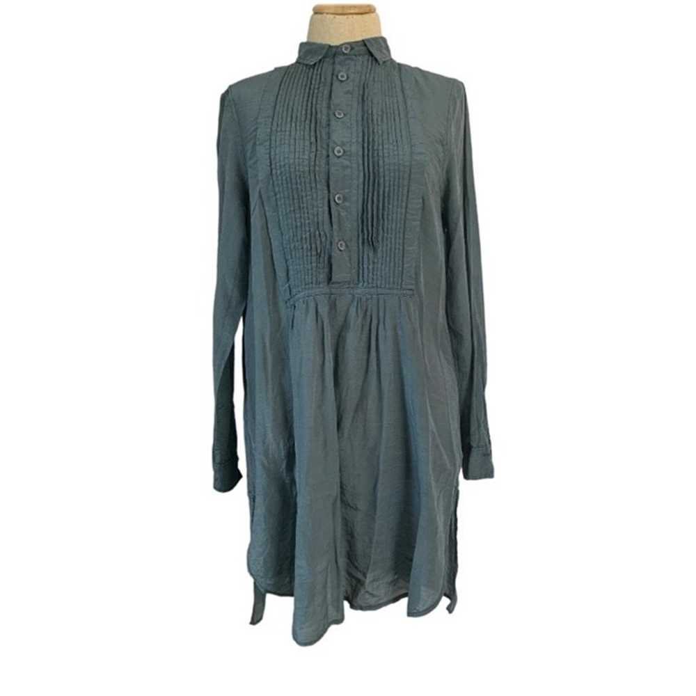 CP Shades Annette Navy Cotton Tunic Top SZ S - image 1
