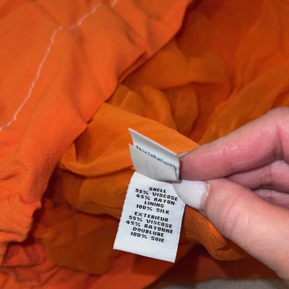 Diane Von Furstenberg Karlian Orange Silk Crepe L… - image 12