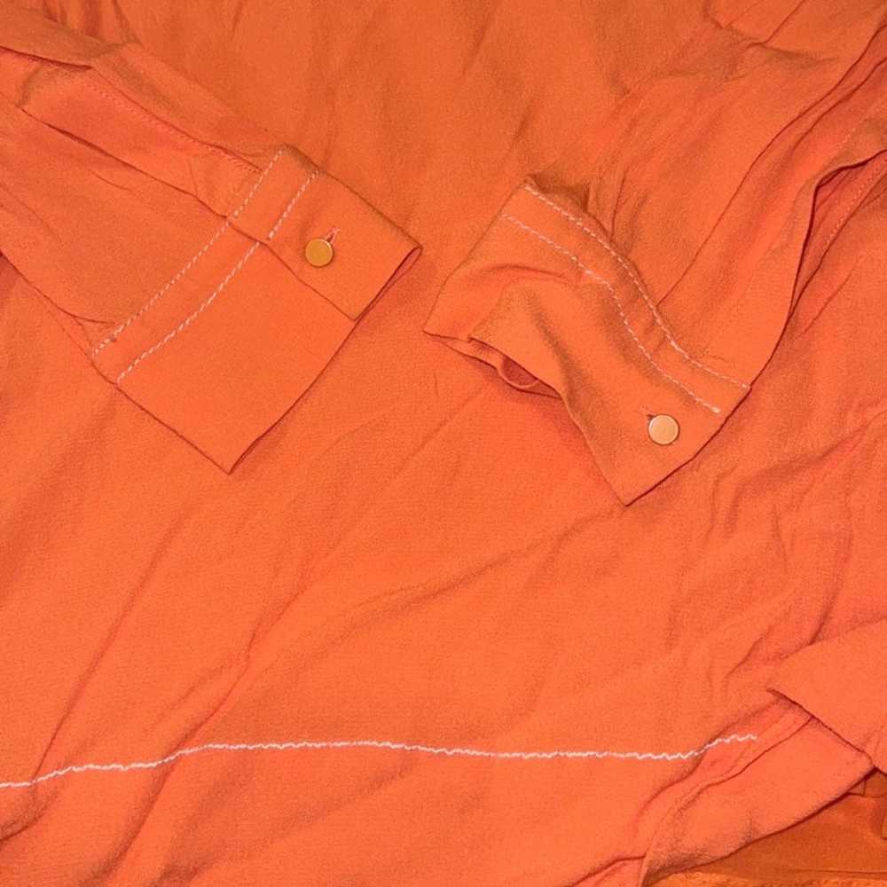 Diane Von Furstenberg Karlian Orange Silk Crepe L… - image 6