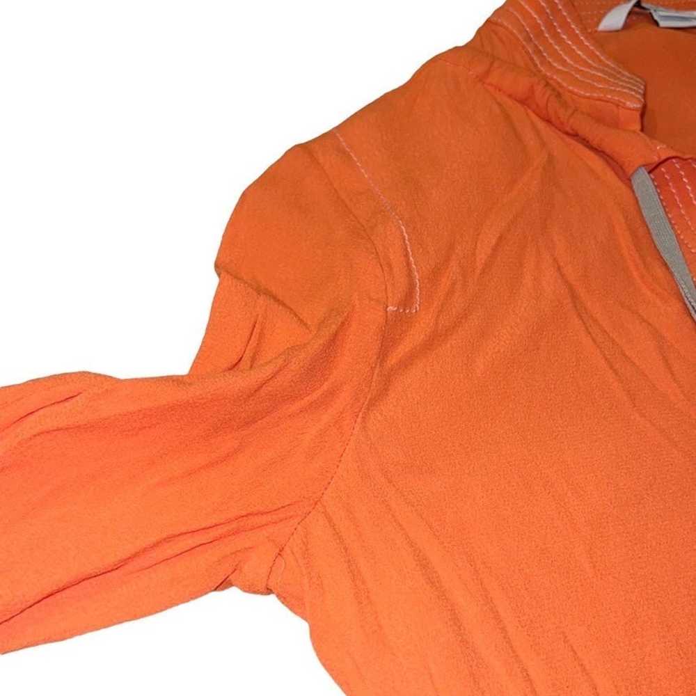 Diane Von Furstenberg Karlian Orange Silk Crepe L… - image 7