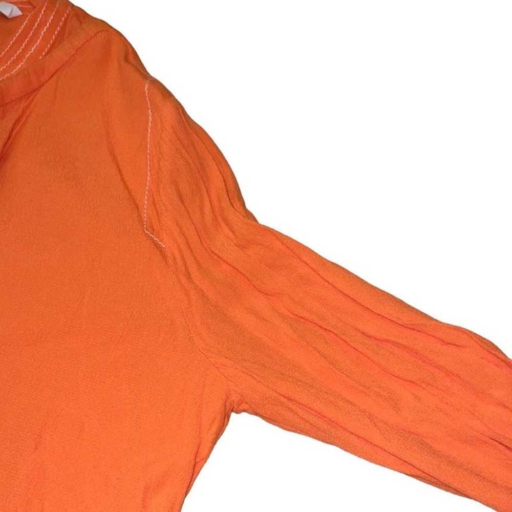 Diane Von Furstenberg Karlian Orange Silk Crepe L… - image 8