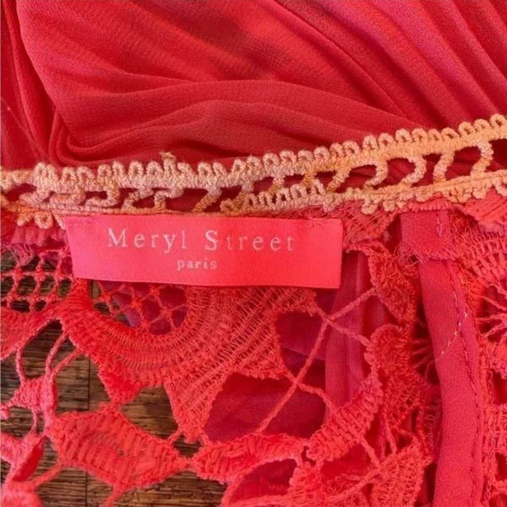 Meryl Street Paris Womens Pink Pleated Eyelet Sle… - image 11