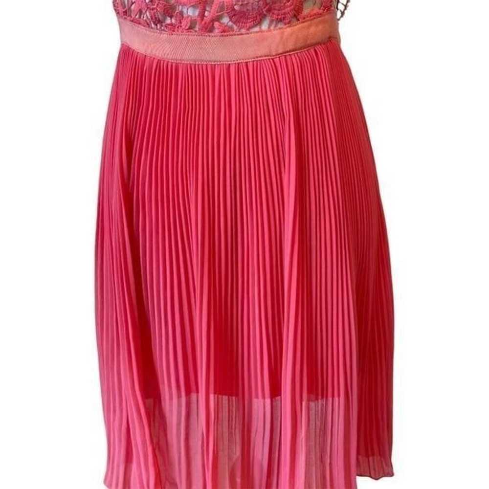 Meryl Street Paris Womens Pink Pleated Eyelet Sle… - image 5