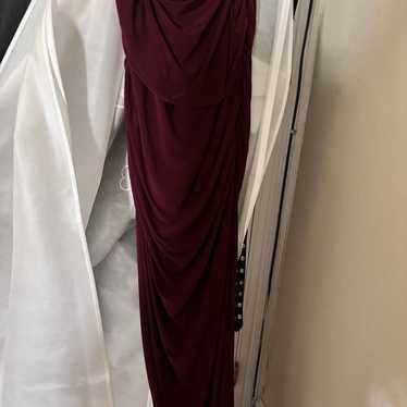 burgundy prom dress - image 1