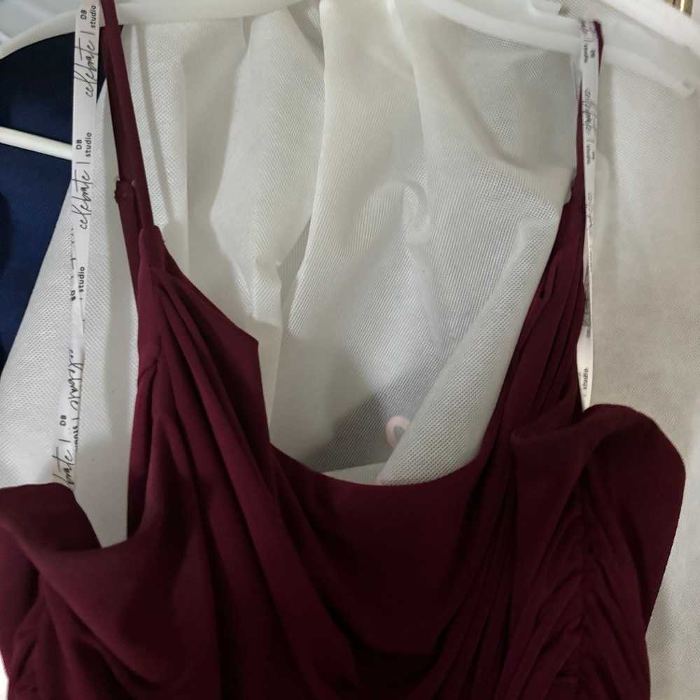 burgundy prom dress - image 3