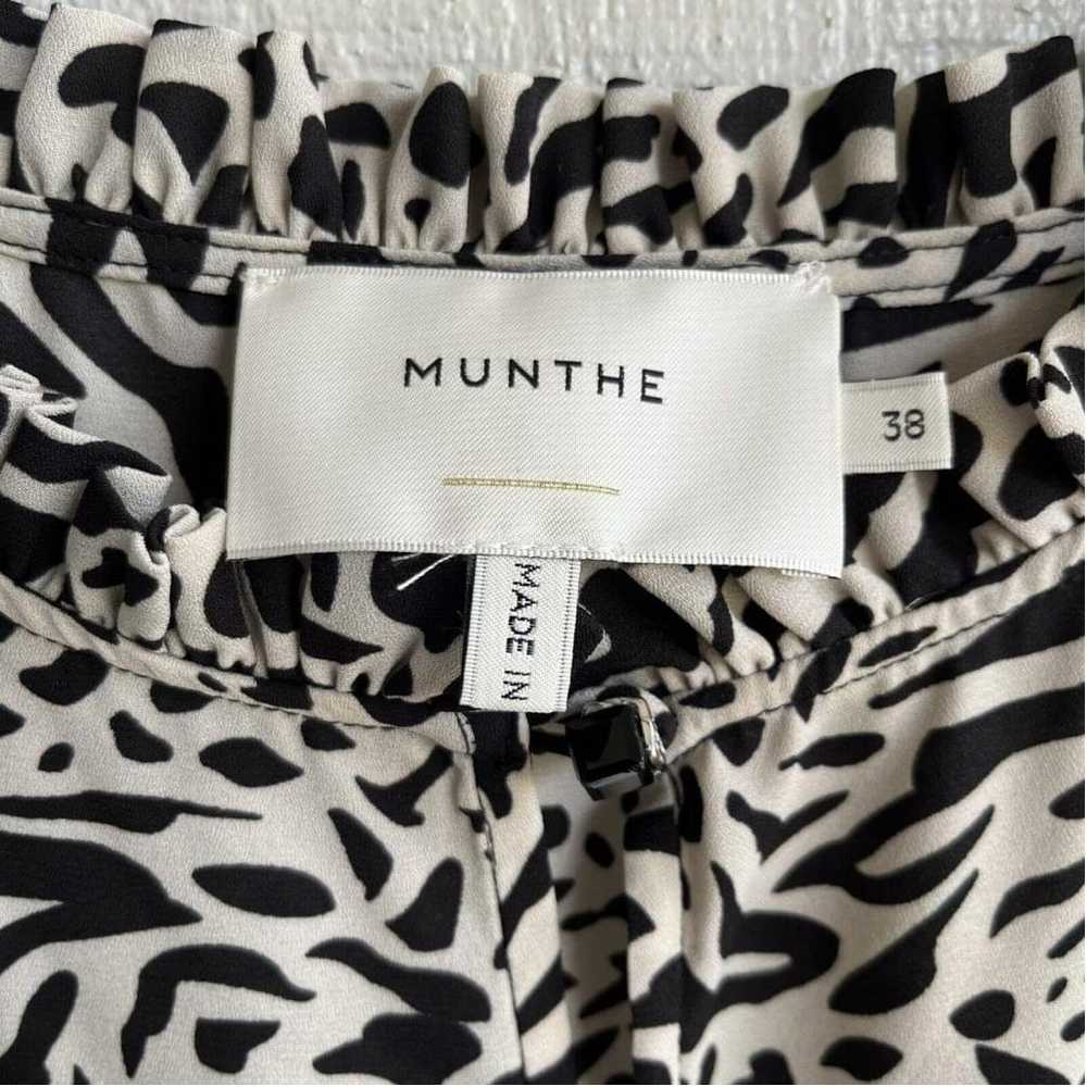 Munthe $285 Ernie Flounce Midi Dress in Sand Prin… - image 6