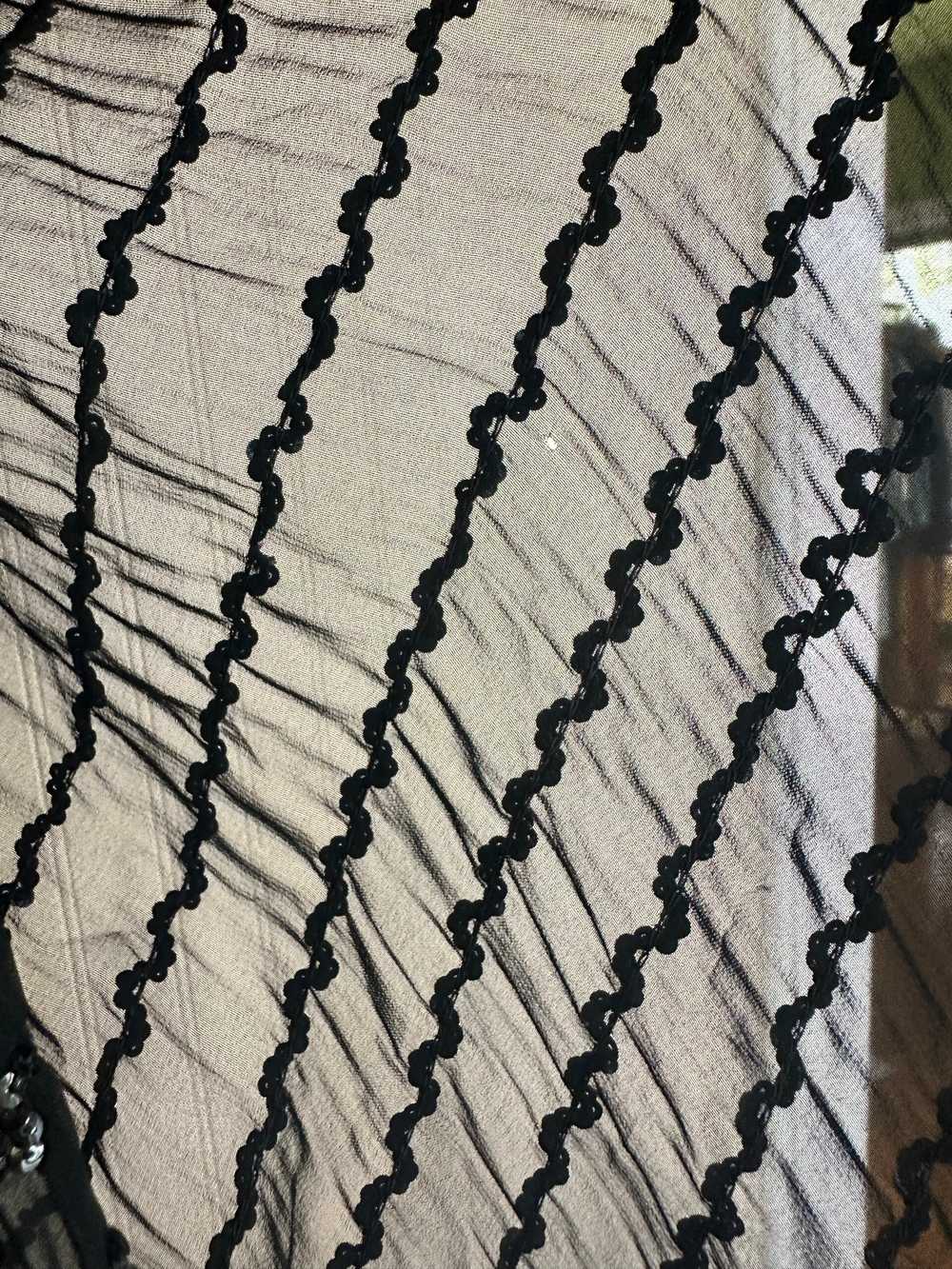 70s Silk and Sequin Drawstring Waist Angel Sleeve… - image 12