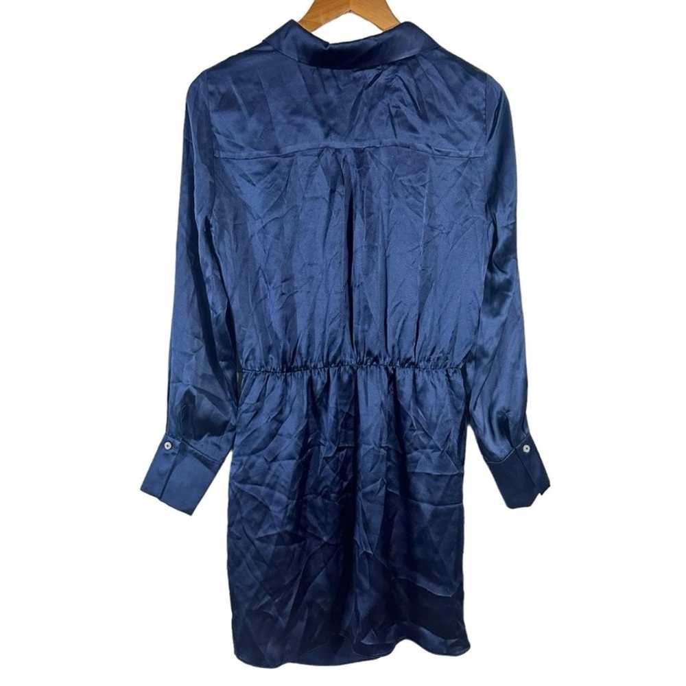 Amanda Uprichard Sheltan Silk Navy Dress Size Sma… - image 5