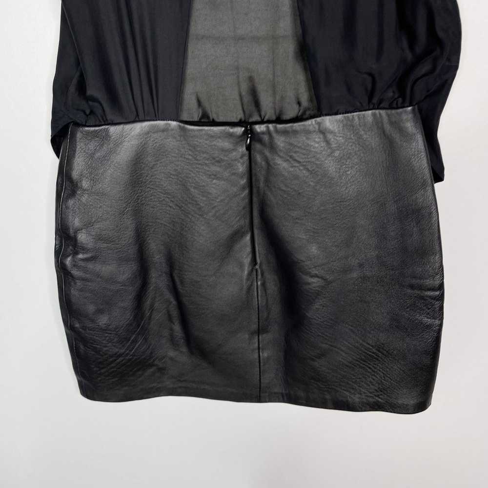 Parker XSmall XS Black Leather Silk Open Back Min… - image 6