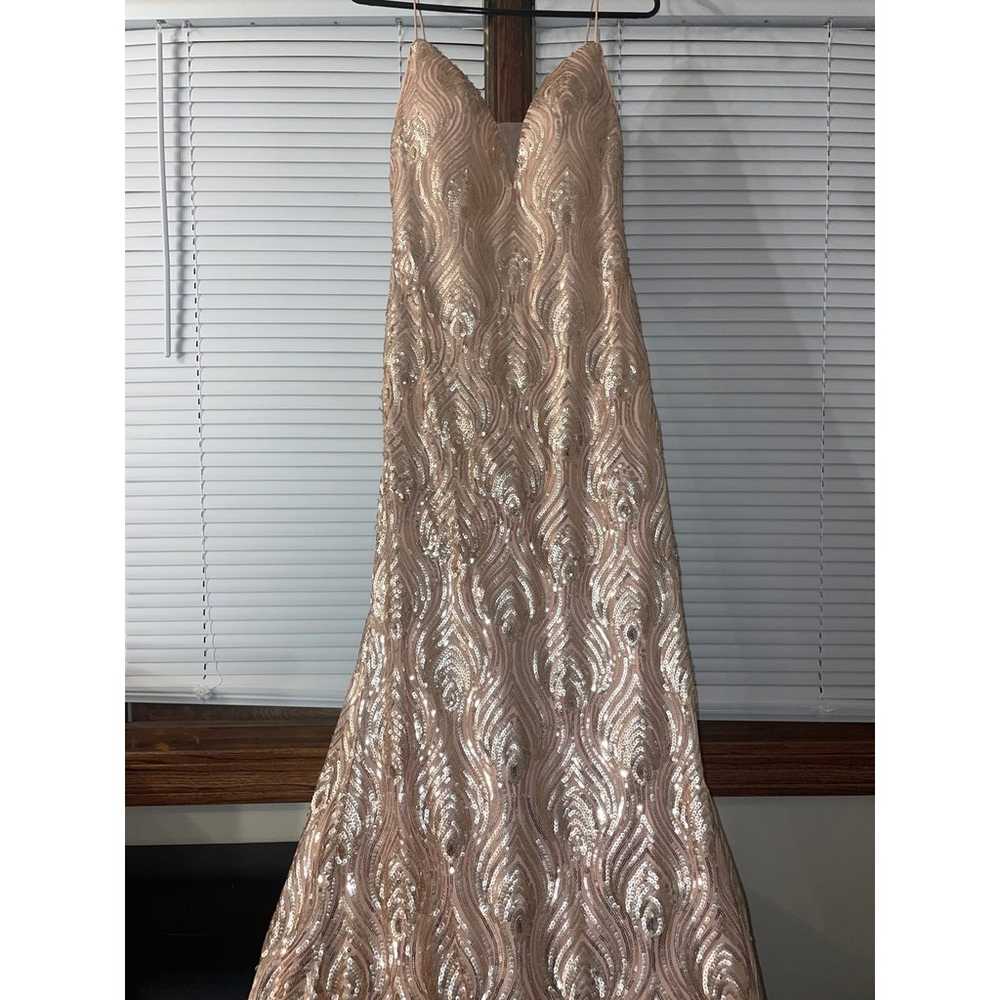 Madison James size 6 sequence prom, wedding dress… - image 6