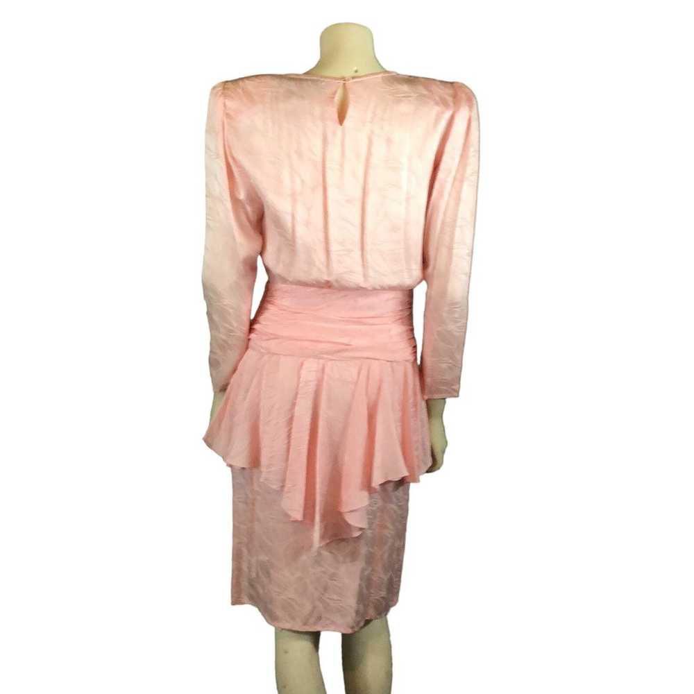 Vintage Argenti Pure Silk Floral Sheath Dress Ruc… - image 3