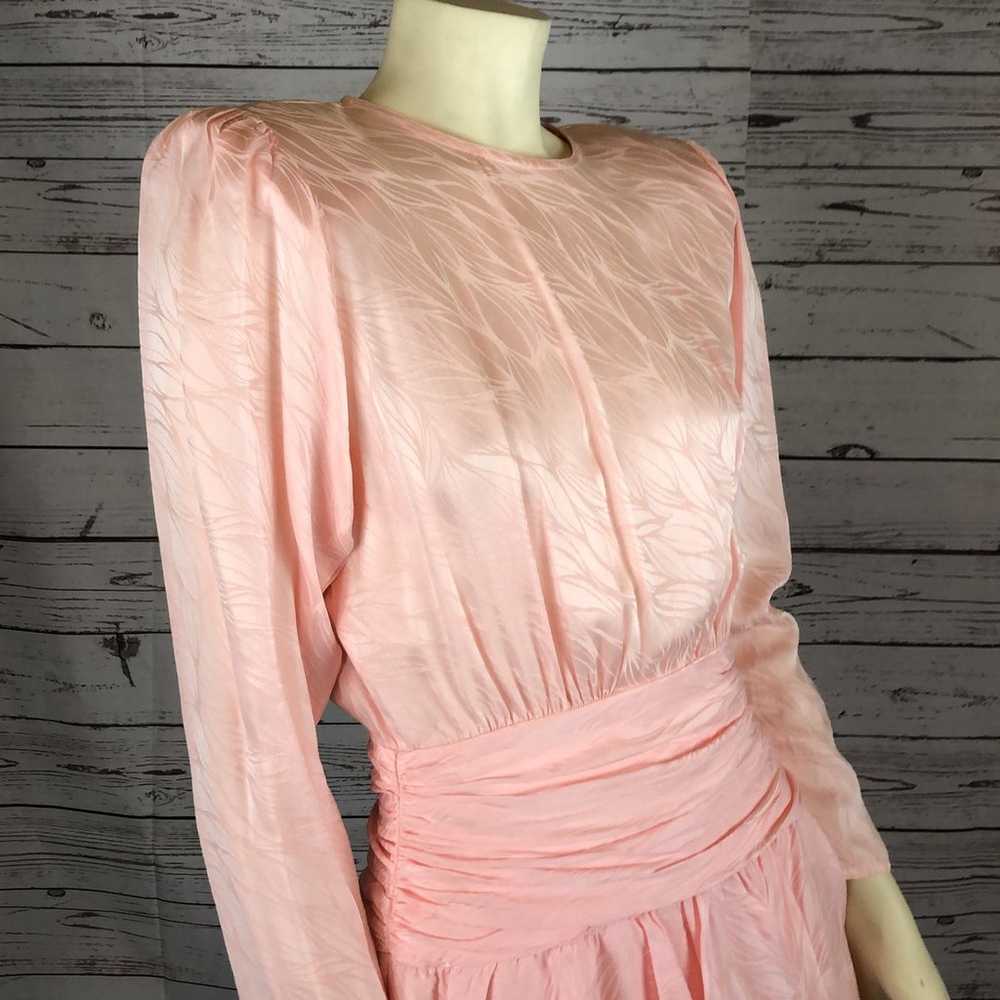 Vintage Argenti Pure Silk Floral Sheath Dress Ruc… - image 5