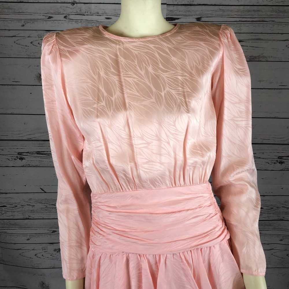 Vintage Argenti Pure Silk Floral Sheath Dress Ruc… - image 6