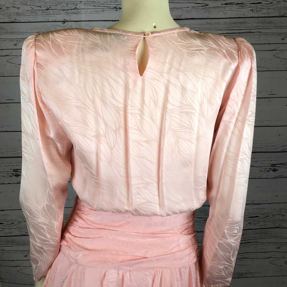Vintage Argenti Pure Silk Floral Sheath Dress Ruc… - image 7