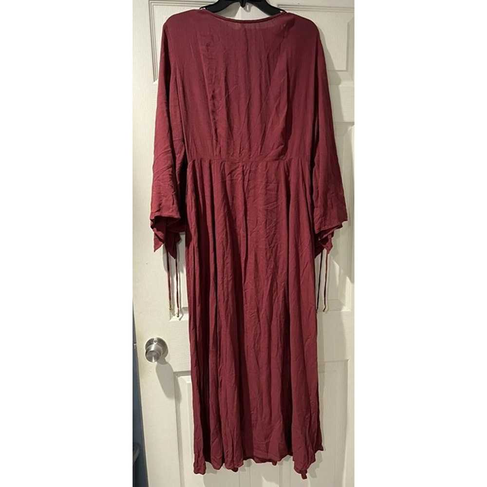 Free People Women Bell Sleeve Maxi Dress Rayon Re… - image 3