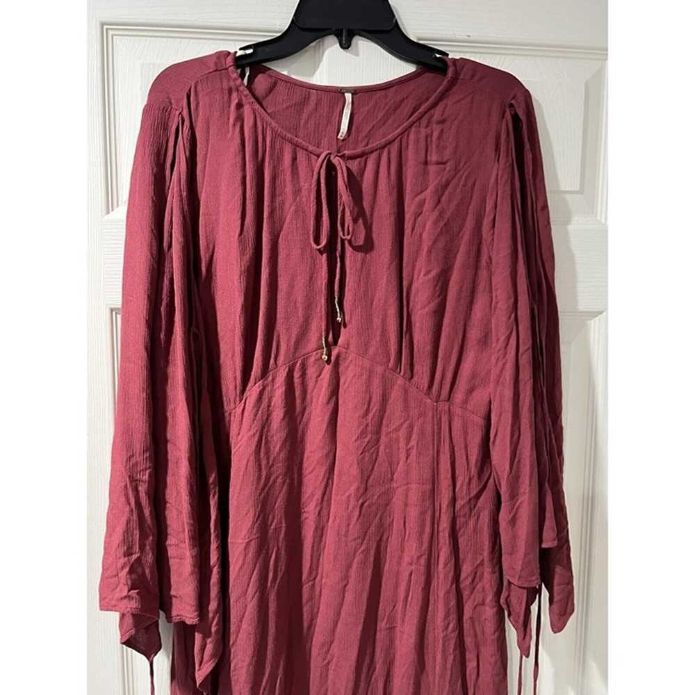 Free People Women Bell Sleeve Maxi Dress Rayon Re… - image 4