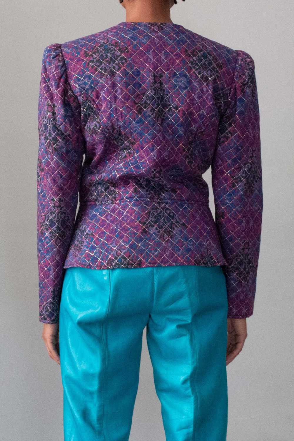 Saint Laurent Purple Paisley Wool Blazer - image 5