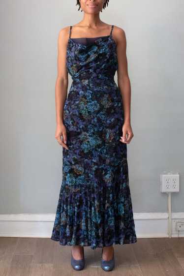 Kenzo Blue Floral Maxi Skirt Set