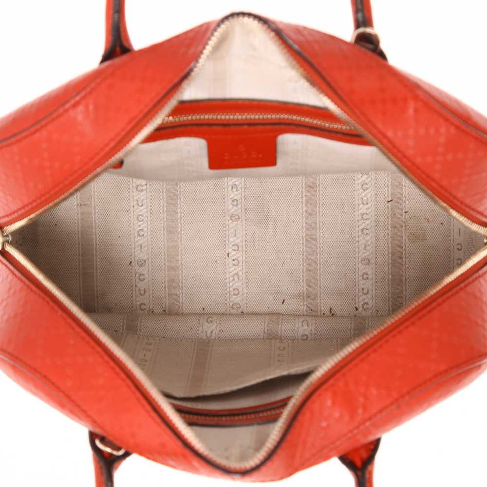 Gucci Bright Diamante handbag in red monogram lea… - image 4