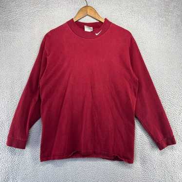 Nike Vintage Nike Shirt Men's Medium Red Dark Moc… - image 1