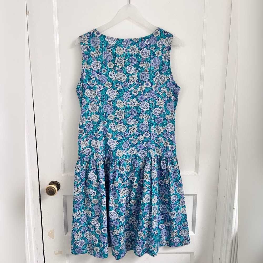 Laura Ashley Vintage Floral 80s/90s Sleeveless Gr… - image 3