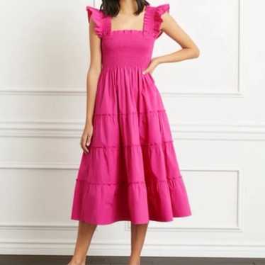 Hill House The Ellie Nap Dress In Poppy Hot Pink … - image 1