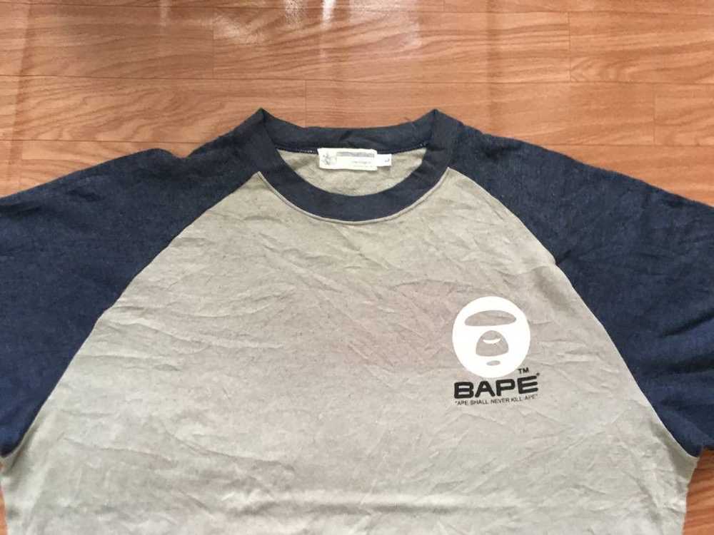 Bape VINTAGE BAPE A BATHING APE GENERAL RAGLAN SW… - image 6