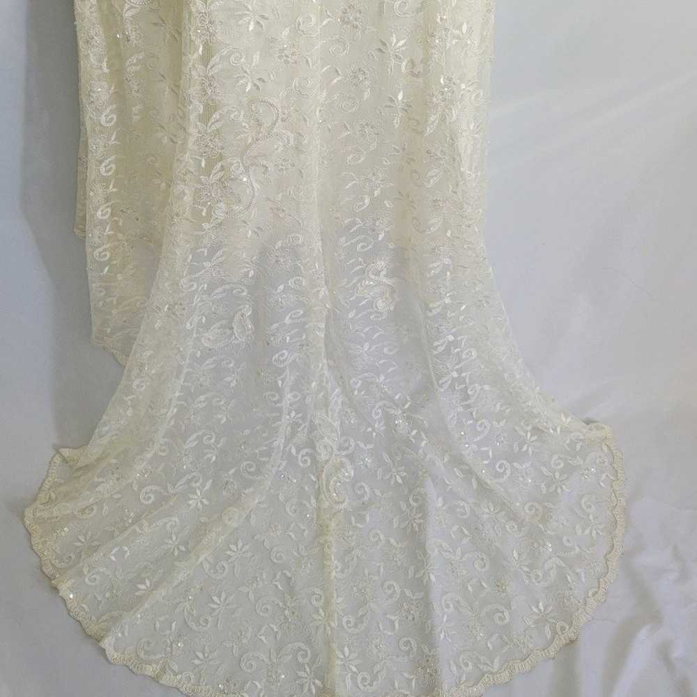 Wedding Dress Oleg Cassini Size 8 Off White Beaut… - image 12