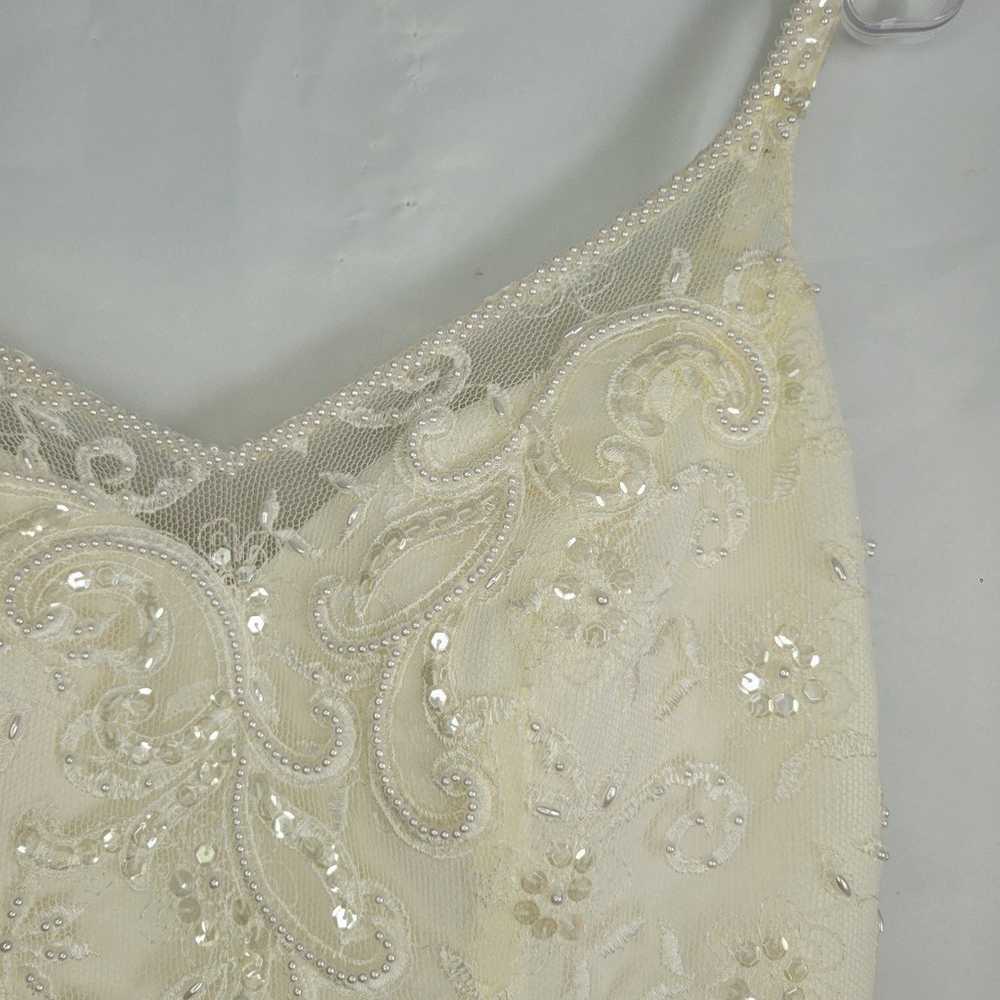 Wedding Dress Oleg Cassini Size 8 Off White Beaut… - image 3