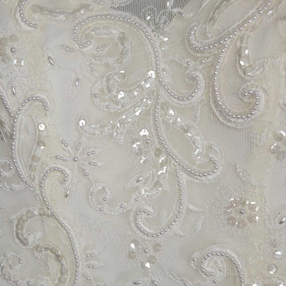 Wedding Dress Oleg Cassini Size 8 Off White Beaut… - image 5