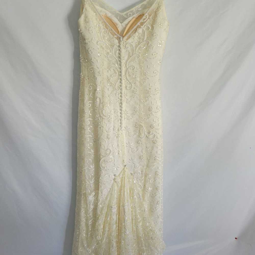 Wedding Dress Oleg Cassini Size 8 Off White Beaut… - image 6