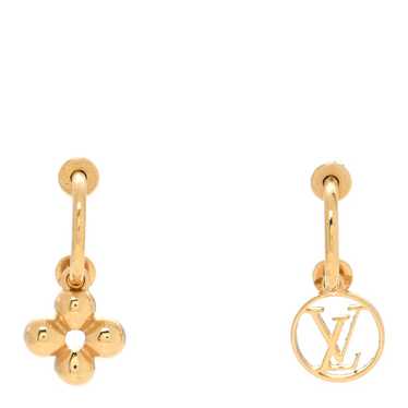 LOUIS VUITTON Brass Blooming Earrings Gold - image 1
