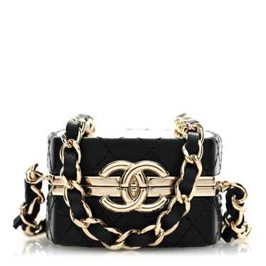 CHANEL Lambskin Quilted Small Beauty Box Clutch W… - image 1