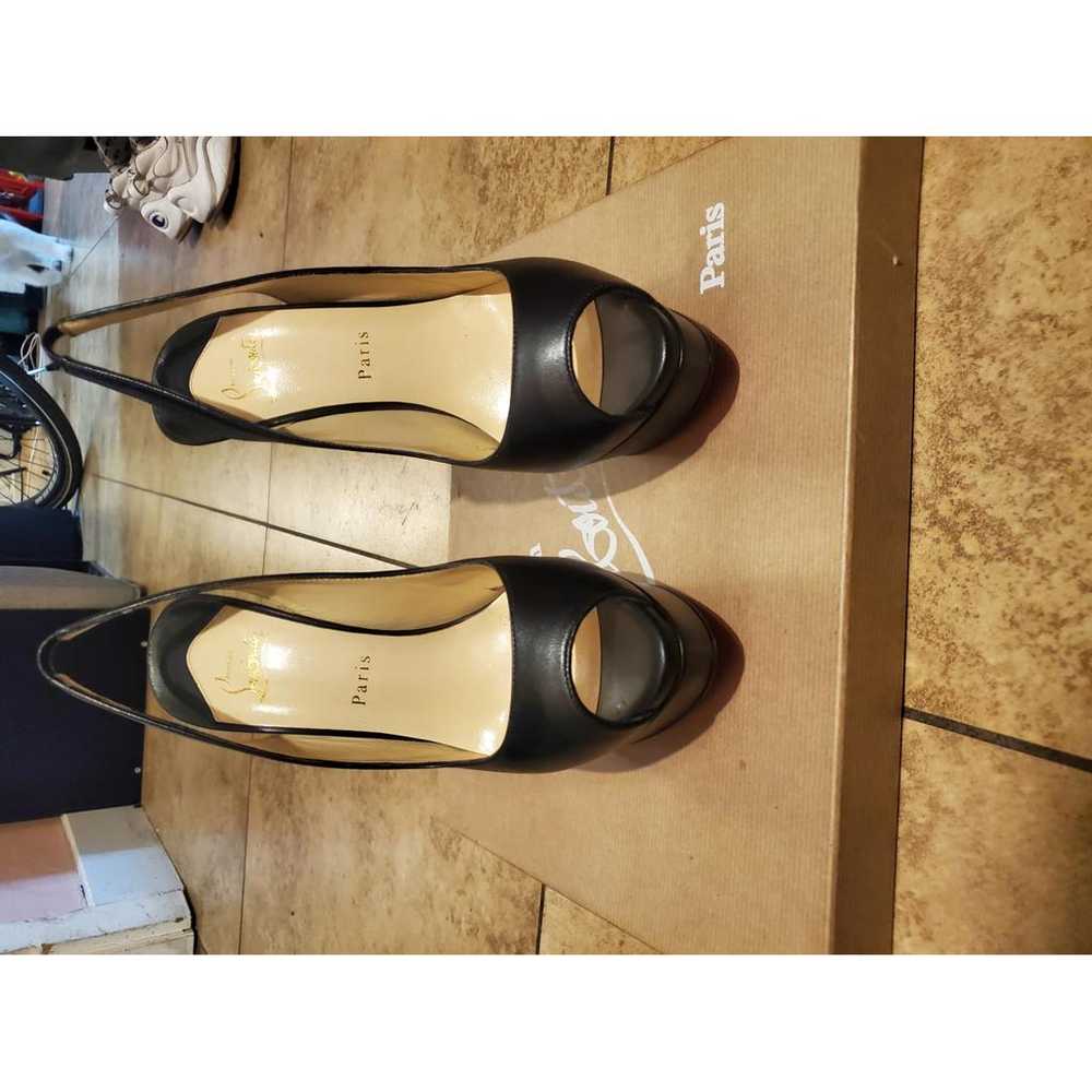Christian Louboutin Lady Peep leather heels - image 4
