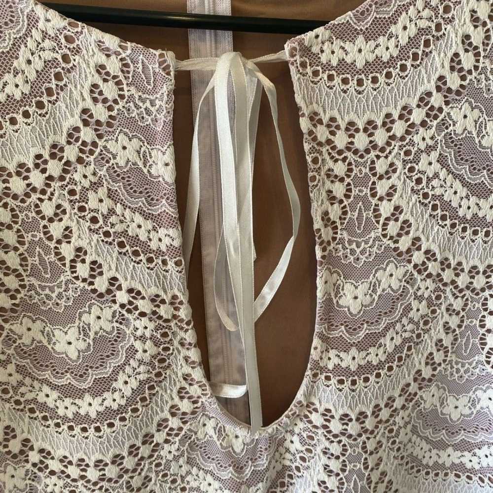For Love and Lemons white lace embroidered mini l… - image 7