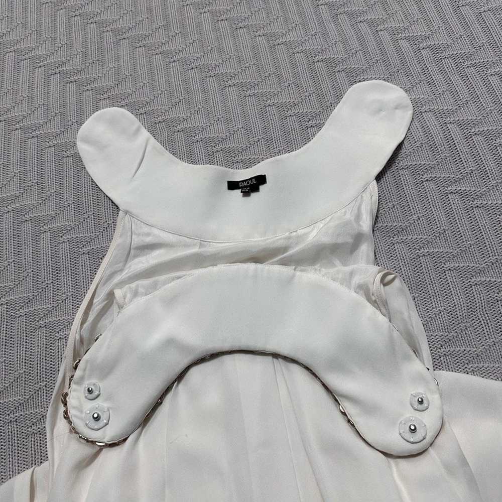 Raoul white embellished silk maxi dress size 6 - image 10