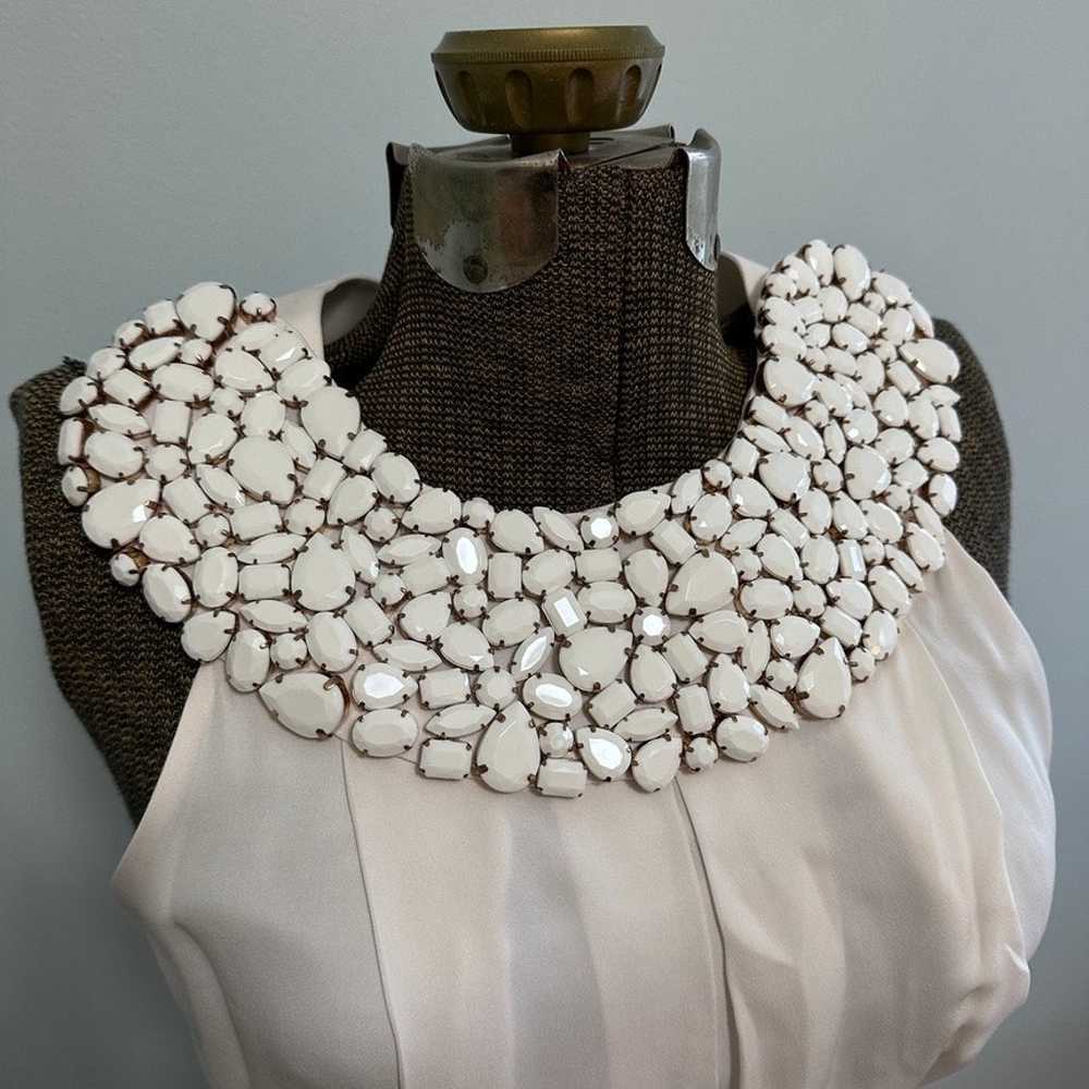Raoul white embellished silk maxi dress size 6 - image 2