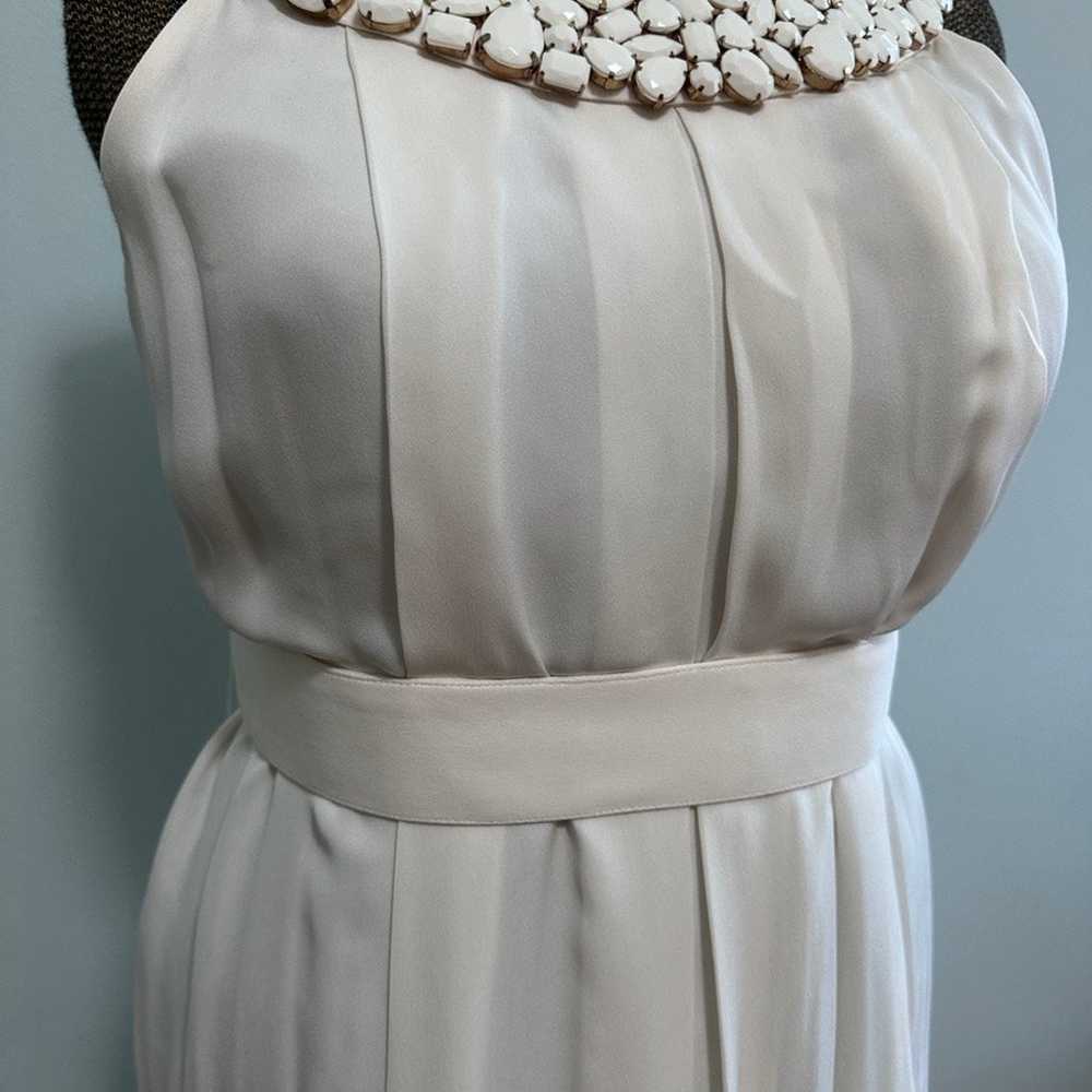 Raoul white embellished silk maxi dress size 6 - image 3