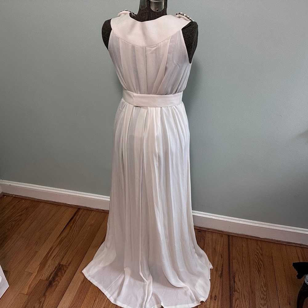 Raoul white embellished silk maxi dress size 6 - image 5