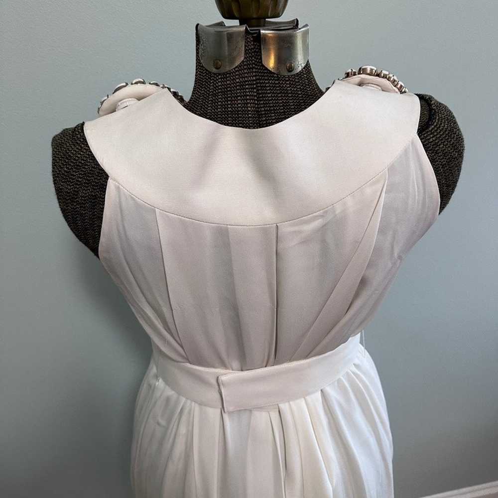 Raoul white embellished silk maxi dress size 6 - image 7