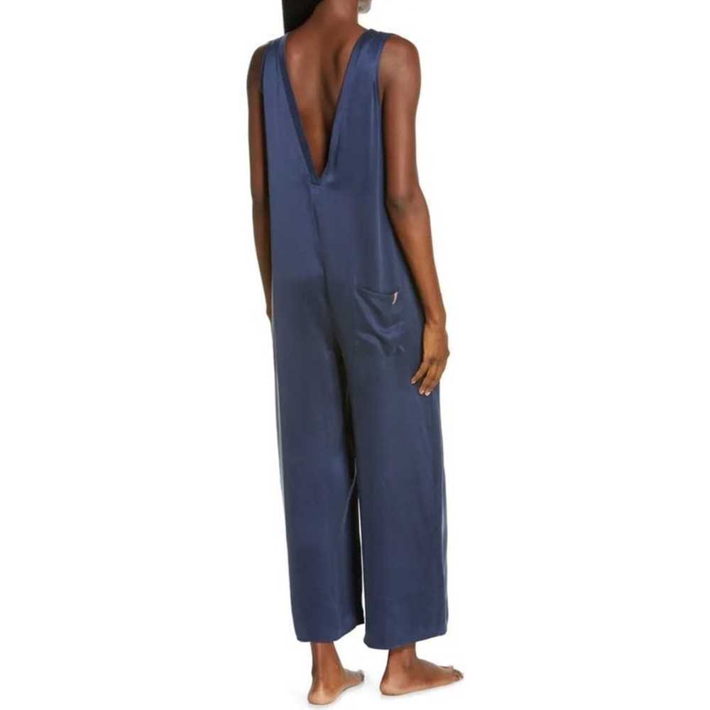 Lunya Navy Blue 100% Silk Sleeveless Jumpsuit - image 2