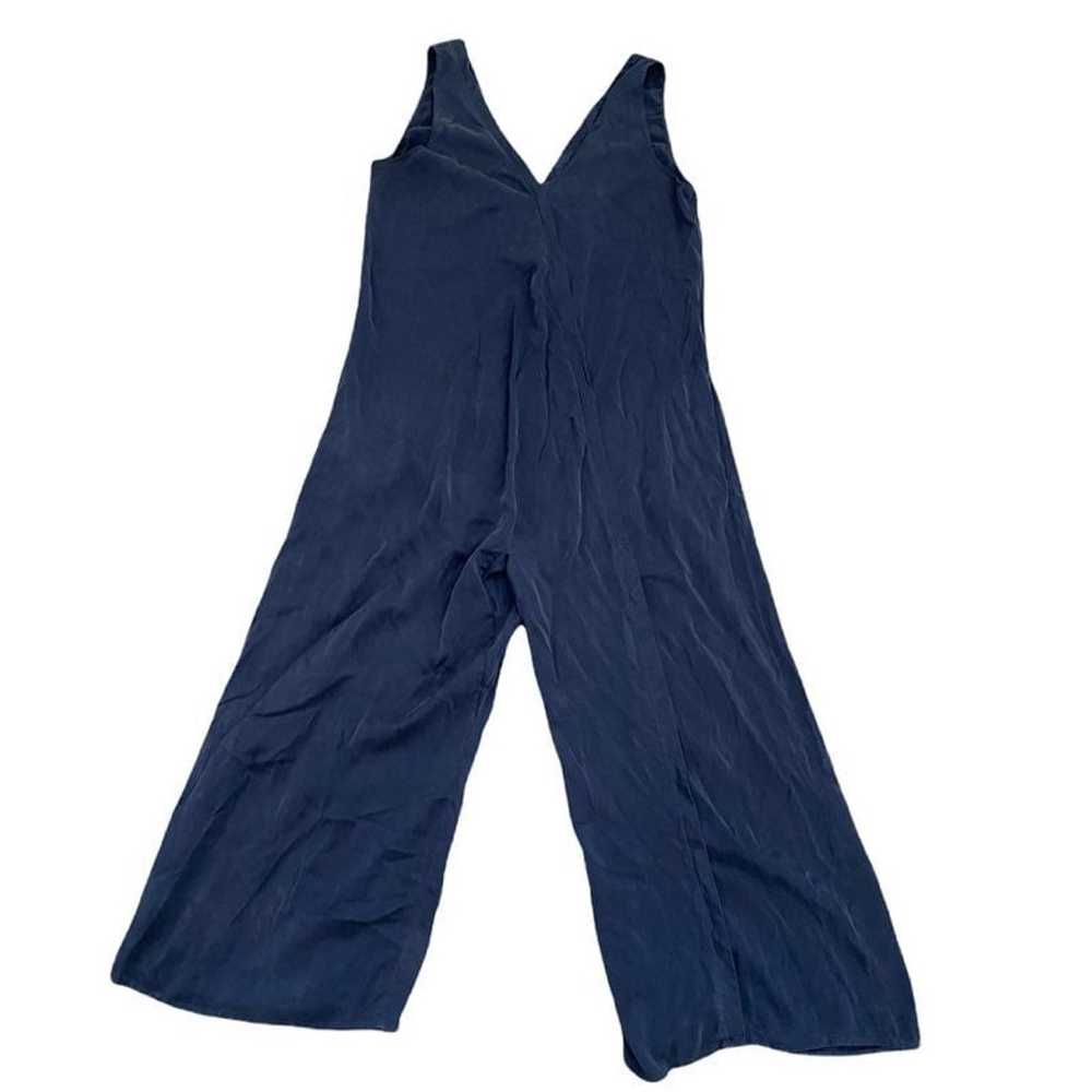Lunya Navy Blue 100% Silk Sleeveless Jumpsuit - image 3