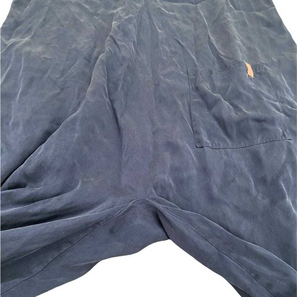 Lunya Navy Blue 100% Silk Sleeveless Jumpsuit - image 5