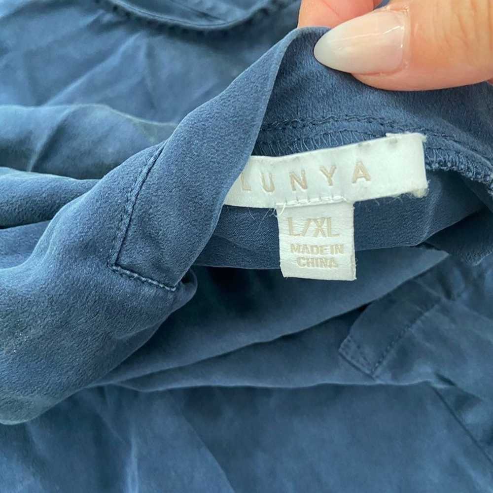 Lunya Navy Blue 100% Silk Sleeveless Jumpsuit - image 6