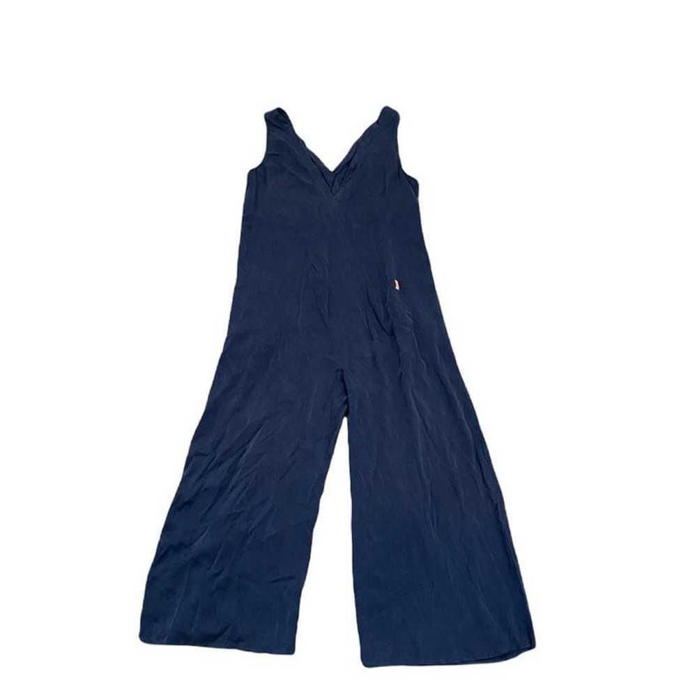 Lunya Navy Blue 100% Silk Sleeveless Jumpsuit - image 8