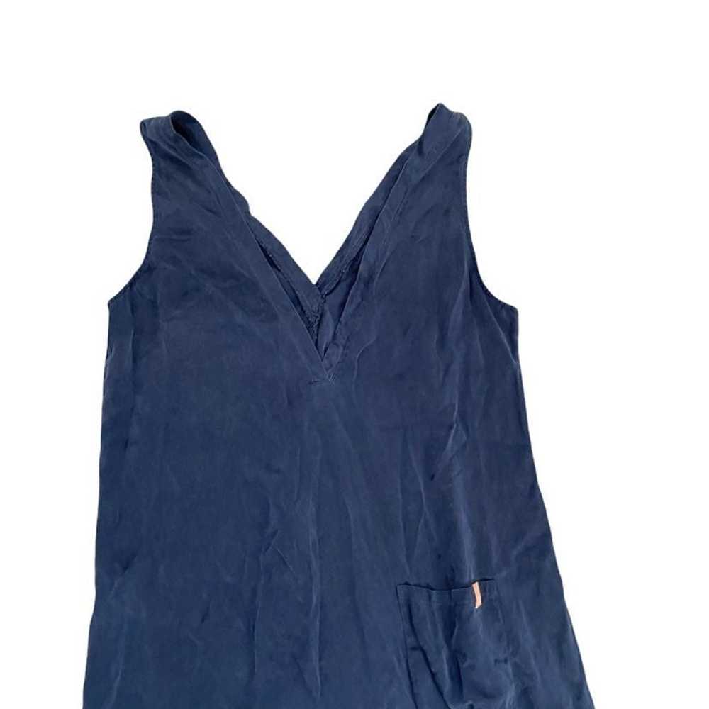 Lunya Navy Blue 100% Silk Sleeveless Jumpsuit - image 9